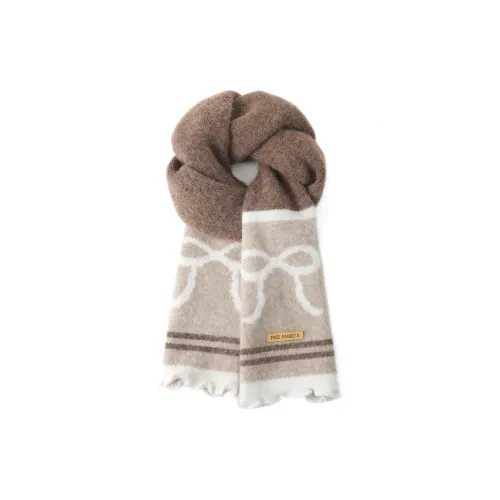 FREE RABBITⅡ Осенний и Зимний Атмосферный Теплый Универсальный Шарф с Кружевной Отделкой Унисекс