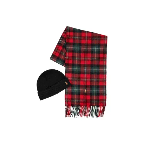 Polo Ralph Lauren Шарфы из трикотажа из шерсти Унисекс Красный Черный