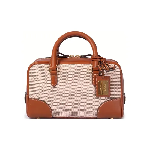 Polo Ralph Lauren Холст с кожей и металл сумка женская коричневый