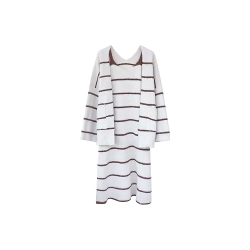 WANANNI Пижамный комплект женский серый белый