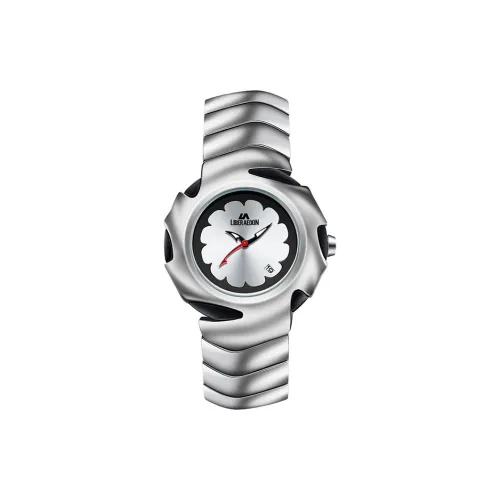 LIBER AEDON Наручные часы Кварцевый механизм Серебристый циферблат Мужские часы