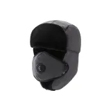 Утолщенная с флисовой подкладкой маска для лица, стиль - серый