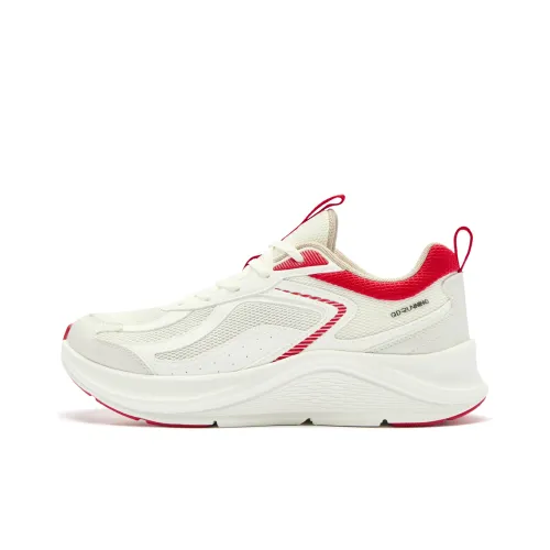 QIAODAN Slip-resistant Abrasion-resistant Low Top Беговые кроссовки Женские Сливочный Лунный