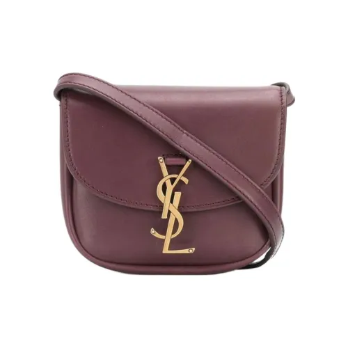 SAINT LAURENT Kaia Гладкая кожа Седло Сумка Сумка через плечо Сумка на плечо Женская Бургунди