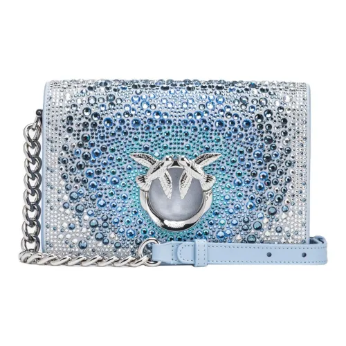 PINKO Love Bag Сумка через плечо из коровьей кожи Мини Женская Синяя