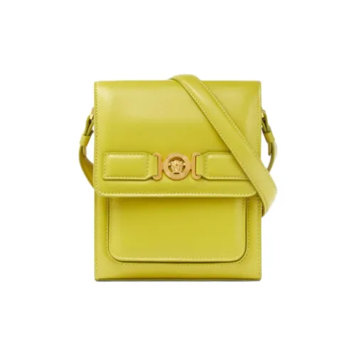 VERSACE MEDUSA BIGGIE серия Коровья кожа Сумка через плечо Мужская Зеленая