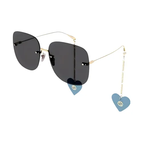 GUCCI Квадратные Солнцезащитные Очки Женские Золотые