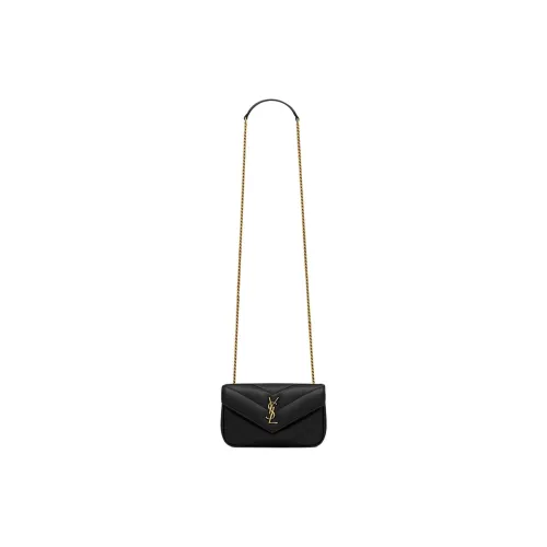 SAINT LAURENT LOULOU Овчина Сумка через плечо Мини Женская Черная