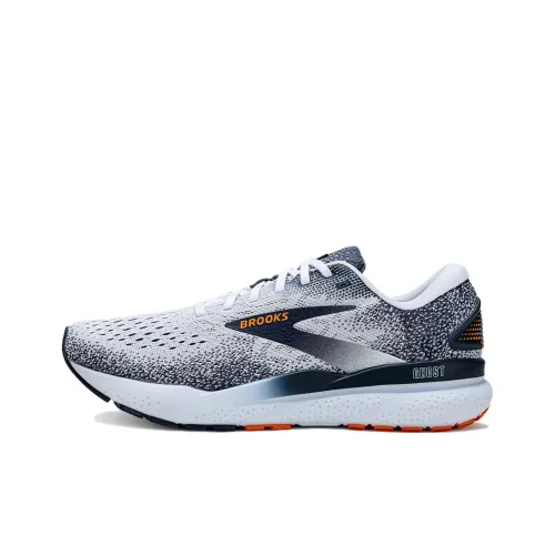 Беги Кроссовки Brooks Ghost 16 Низкий Верх Белый Синий Мужской