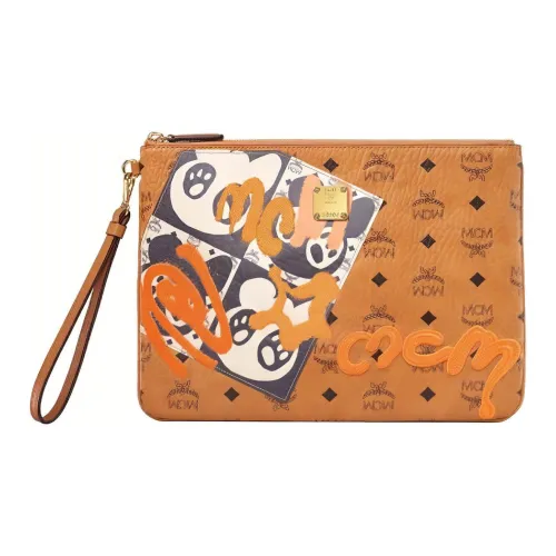 MCM PVC Ручной клатч женский цвет коньячный
