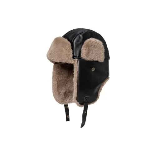 SLEEPYWALK Шапка-ушанка из кожи унисекс