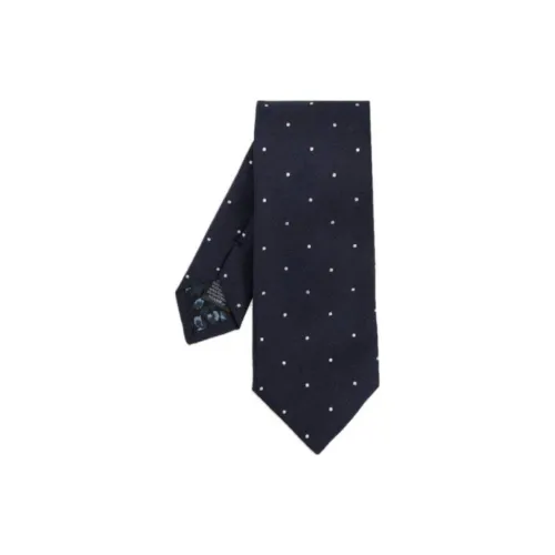 Paul Smith Шелковые льняные галстуки для мужчин морской синий