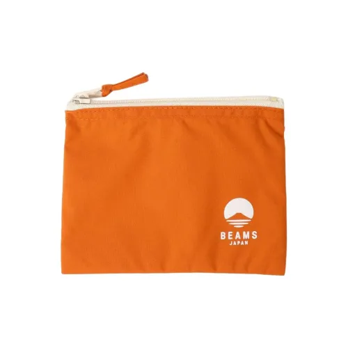 BEAMS Nylon Clutch Medium Women's Orange BEAMS Нейлон Клатч Средний Женский Оранжевый