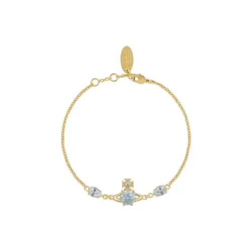 Vivienne Westwood Brass Bracelets Унисекс Синий Ромб Золото
