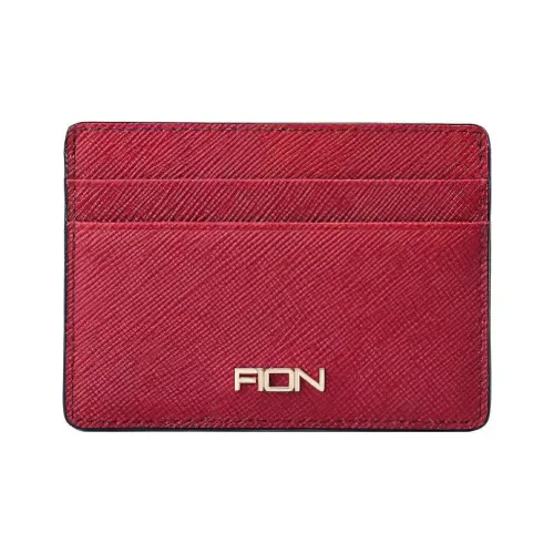 FION Крест Коровья кожа Держатель для карт Держатель для карт Стандартный Унисекс Красный