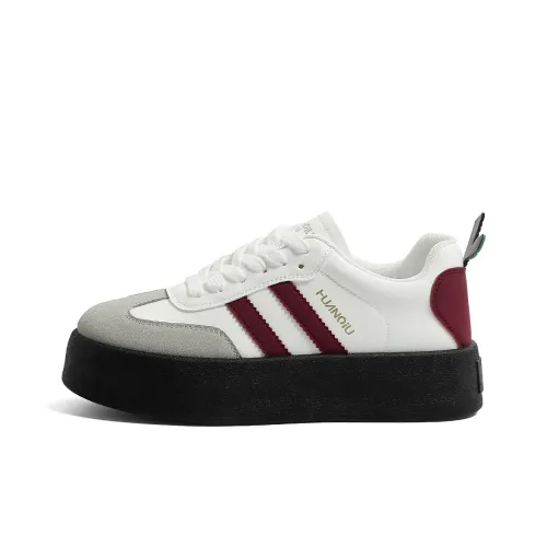 HUANQIU Slip-resistant Abrasion-resistant Low Top Скейтборд Кроссовки Женские Белые Красные