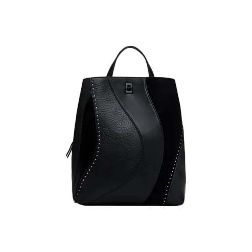 Desigual Полиуретан Рюкзак Маленький Женский Черный