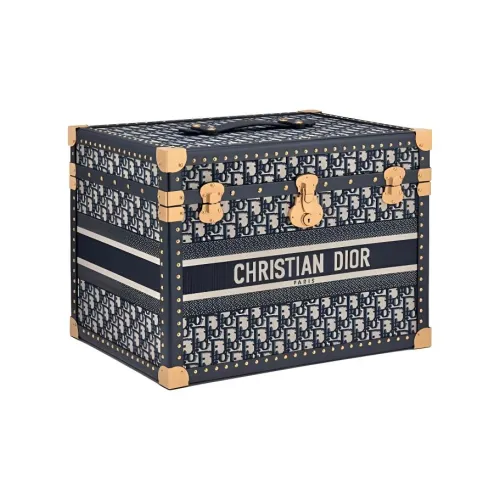 DIOR Vespa Коллаборация Лимитированная Серия Холст Твердый Чехол Дорожная Сумка Косметичка Сумка Унисекс Черный Белый