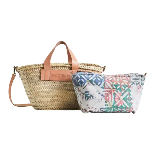 Desigual Солома Сумка через плечо Сумка среднего размера Женская Натуральная