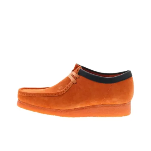Clarks Originals WALLABEE Устойчивый к истиранию Низкий Топ Casual Мужской Оранжевый