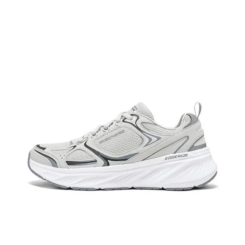 Skechers Edgeride Устойчивая к истиранию Низкая Повседневная обувь Мужская Серый
