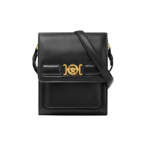 VERSACE MEDUSA BIGGIE серия Сумка через плечо из коровьей кожи Мужская Черная