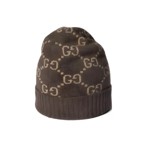 GUCCI Тутовый шелк кашемир шапки-бини мужской коричневый