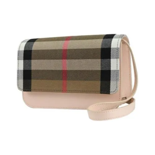 Burberry Телячья кожа Сумка через плечо Сумка на плечо Женская Светло-розовая