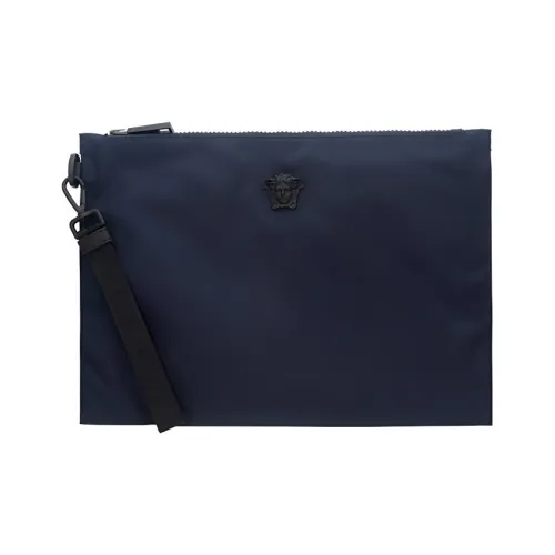 VERSACE ПВХ клатч большой мужской синий