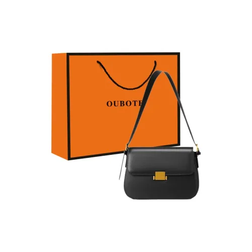 OUBOTE Коровья кожа Сумка через плечо Стандартная Женская Полночный черный Каштановый кофейный Молочный белый