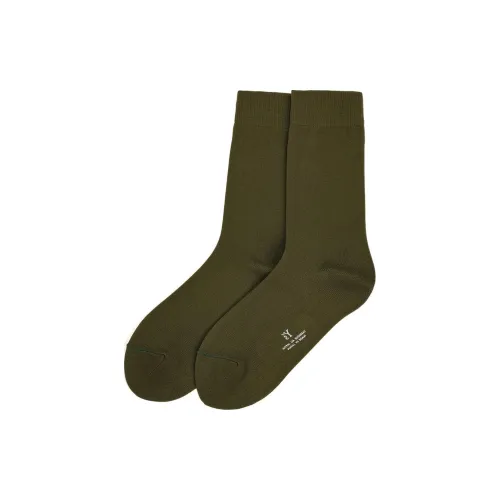 Yohji Yamamoto Khaki Unisex MID Носки до икры
