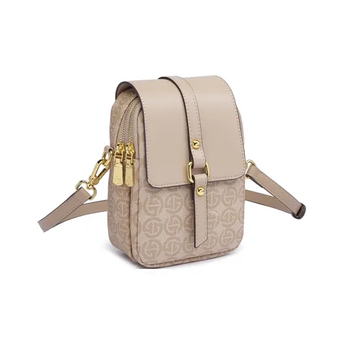 GELANDAI Чехол для телефона из ПВХ Сумка через плечо Маленькая Женская Абрикос Мятно-зеленый