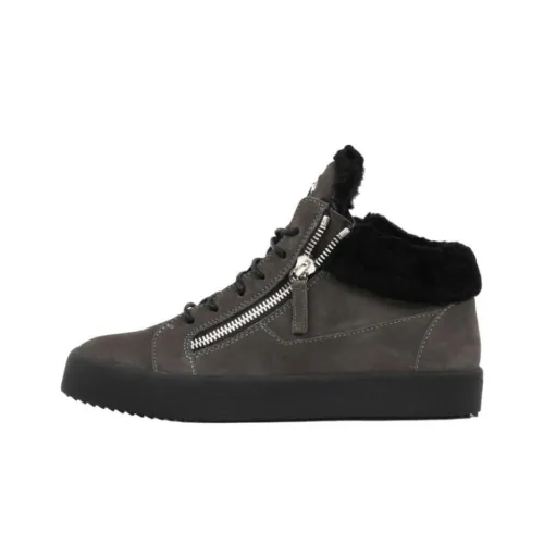 Giuseppe Zanotti GZ Cole MID Топ Скейтборд Кроссовки Мужские Темно-Серый