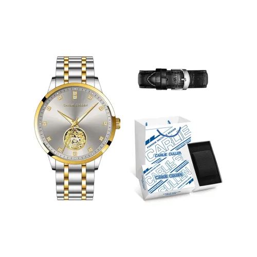 CARLIECULLEN Double Dragon Playing with Pearl Collection Механический механизм ремешок из нержавеющей стали часы