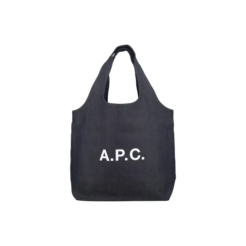 A.P.C Ninon Хлопок Тоут Сумка Сумка для покупок Сумка Сумка через плечо Женская Индиго