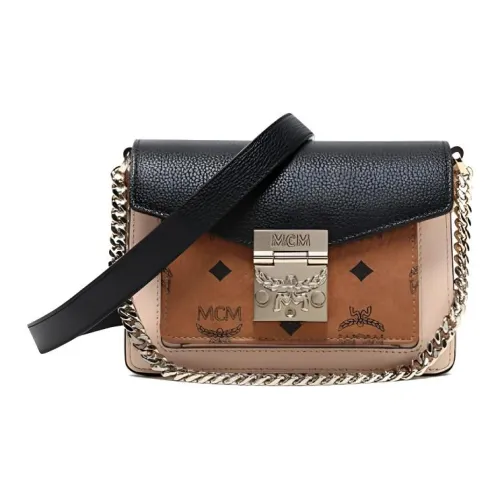 MCM Patricia Visetos PVC Сумка Большая Женская Черная