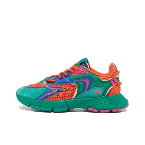 LACOSTE L003 Neo Противоскользящий Низкий Топ Повседневная обувь Женская Зеленый Оранжевый