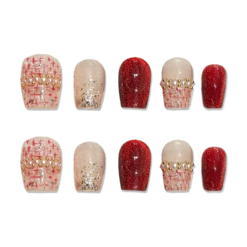 XIAMEIYU CHANEL Inspired Мягкий Цвет Палитра Ручной Осветляющий Фальшивый Ногтей Короткий ЛЕД 20 мм