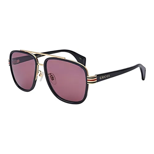 GUCCI Титановый сплав пластик Aviator солнцезащитные очки женские черный