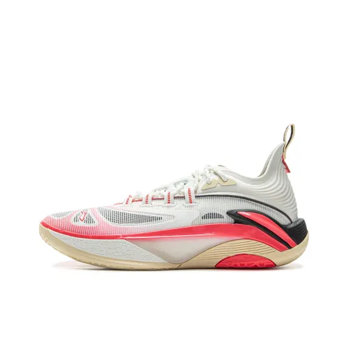 LINING BadFive Hunter 1 Super Поддерживающие и Эластичные Низкие Баскетбольные Кроссовки для Игры На открытом воздухе Мужские Шампань Белый