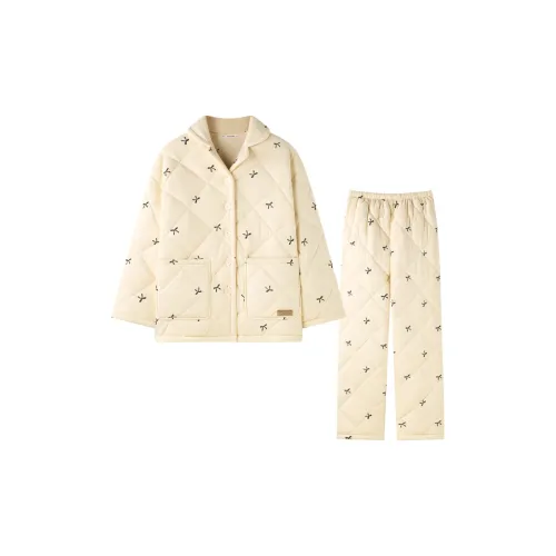 MEITENG Пижамный комплект женский абрикосовый