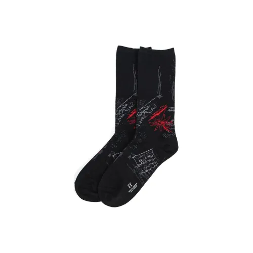 Yohji Yamamoto 1 пачка черные унисекс носки до икры MID