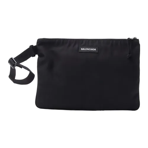 Balenciaga Нейлоновый клатч женский черный