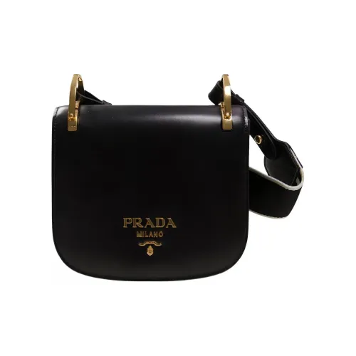 PRADA Сумка через плечо из коровьей кожи женская черная