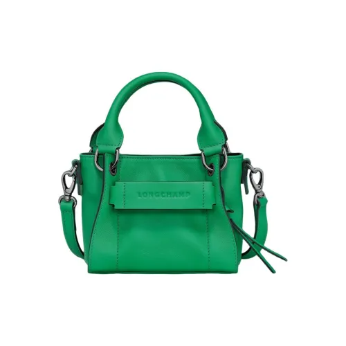 LONGCHAMP 3D Телячья кожа Сумка через плечо Сумка Экстра маленькая Женская Зеленая