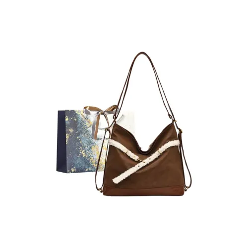 Iman's House ПУ (полиуретан) Рюкзак On The Плечо Женский Коричневый Кофейный