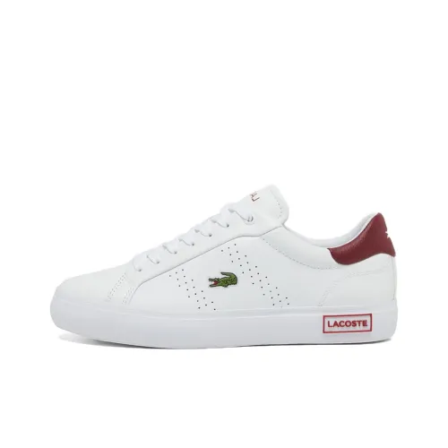 LACOSTE Powercourt 2,0 Low Топ Кроссовки для скейтбординга Женские Белые Красные