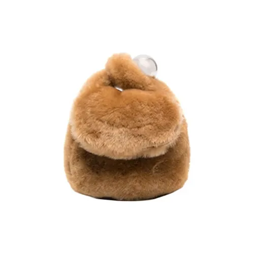 JIL SANDER Шерсть Клатч Женский Коричневый