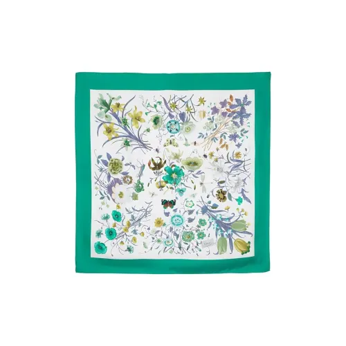 GUCCI Шелковые шарфы Женские Зеленый