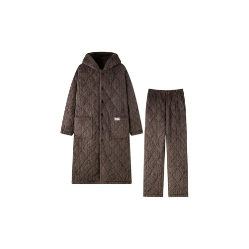 MEITENG Кофейный J24301 Мужской Мужской Пижамные комплекты